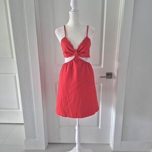 Red Cutout Mini Dress